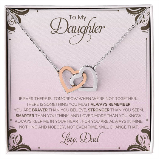 To My Daughter | Interlocking Hearts necklace